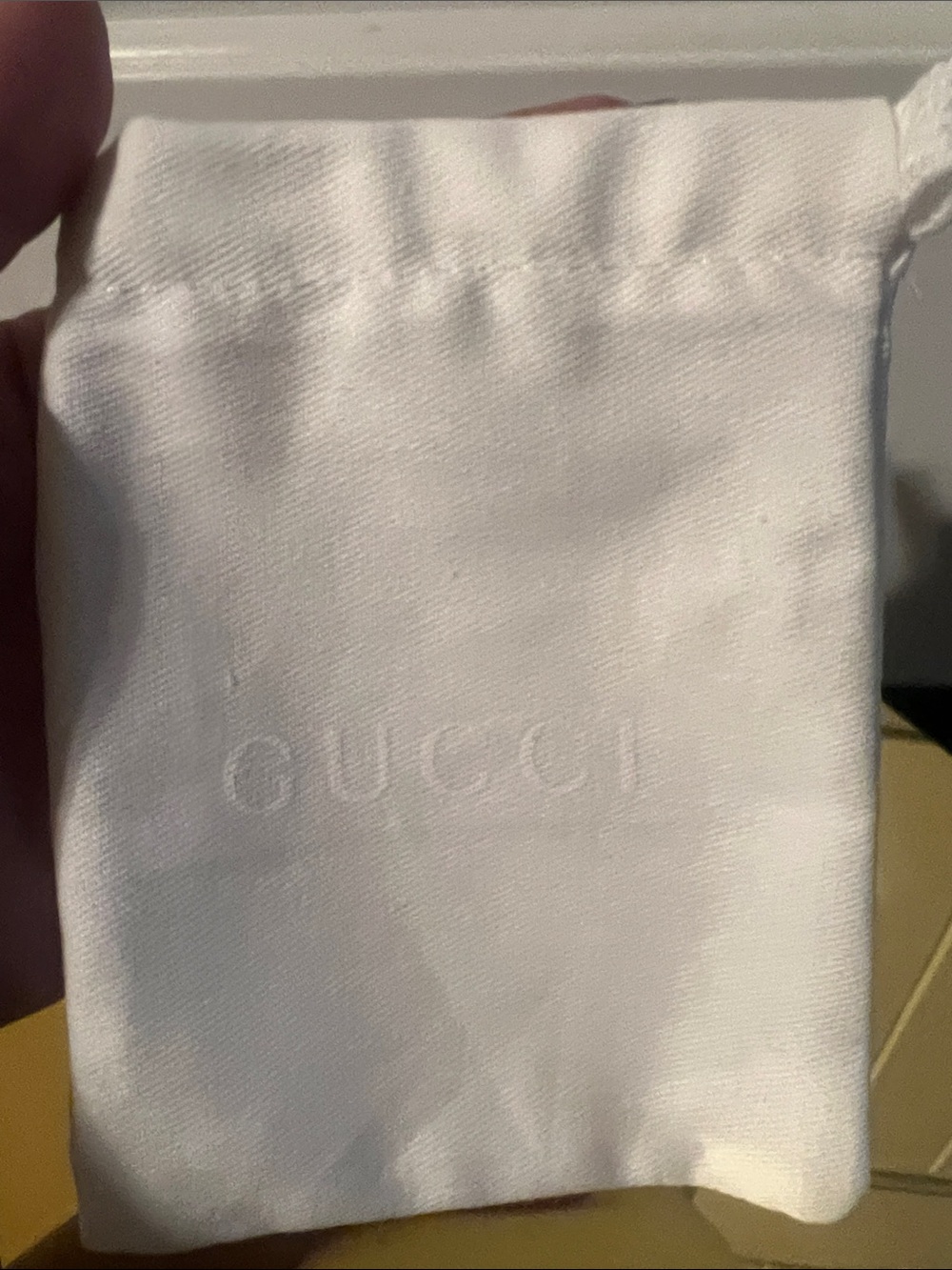 Gucci Cream GG Owl Keychain with Blue Wings and Tan Eye Accents - Picture 3 of 10